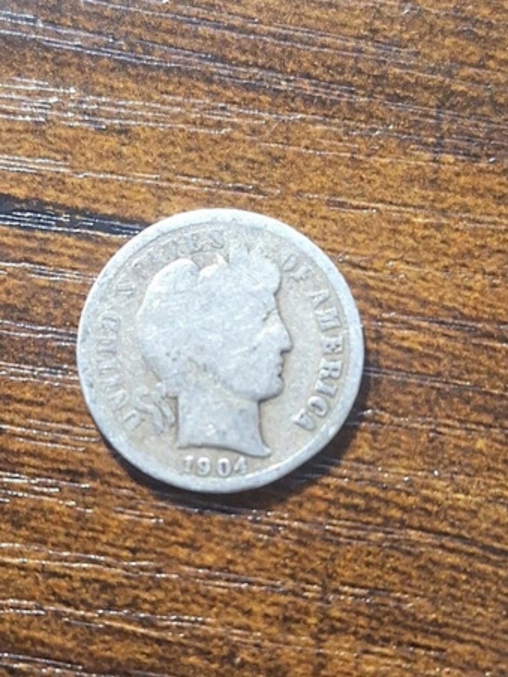 United States Mint Barber Dime 1904 One Dime Coin